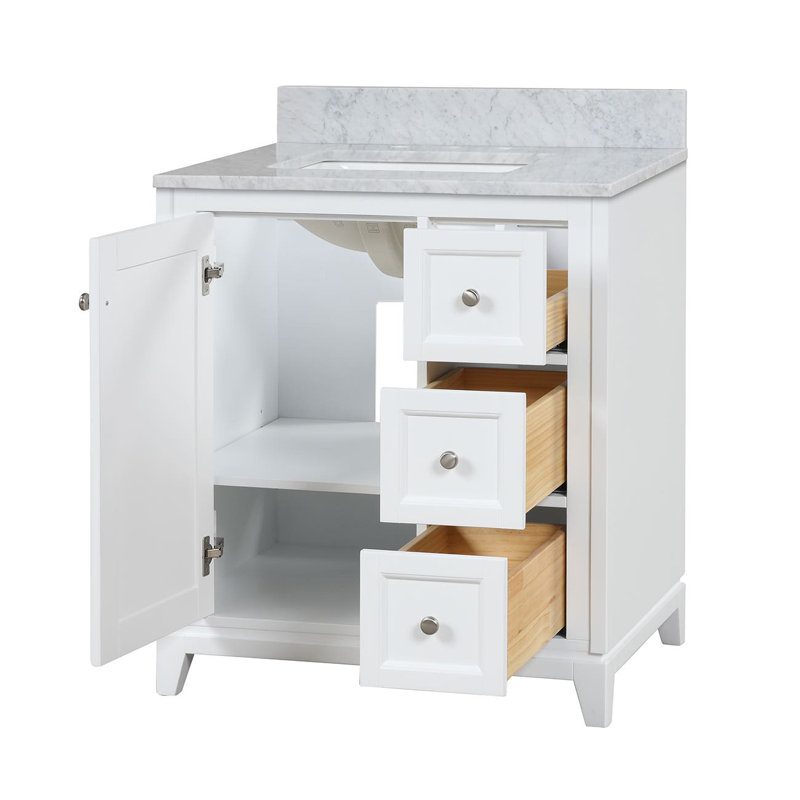 Ensemble de meuble-lavabo simple 30 po Atwell, Blanc
