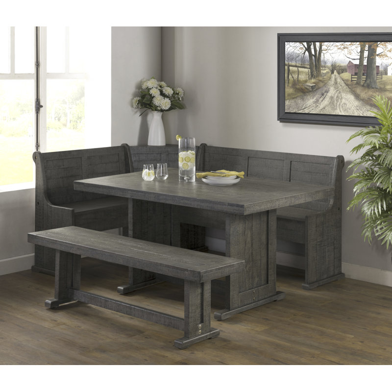 Trestle Dining Set, Gray, Gray