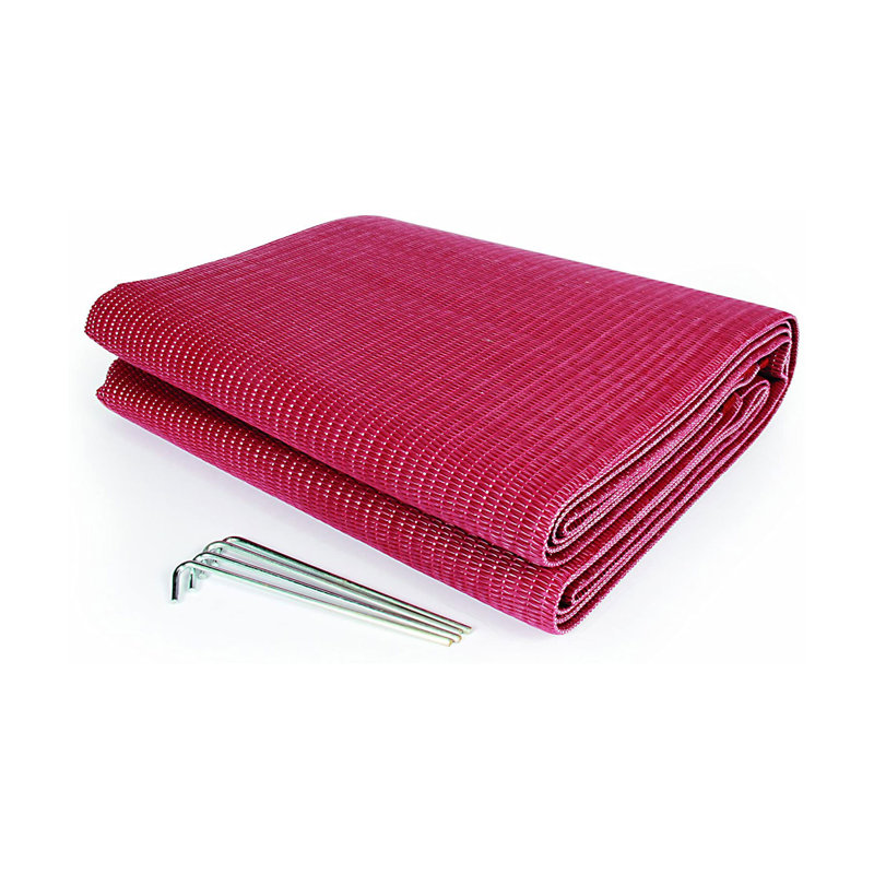 Reversible Outdoor RV Awning Leisure Picnic Blanket, Burgundy