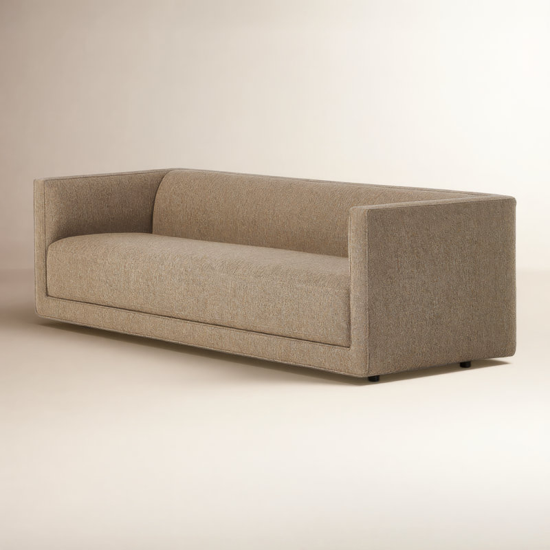 Gigi 95" Upholstered Sofa, Delta Brown Polypropylene / Olefin