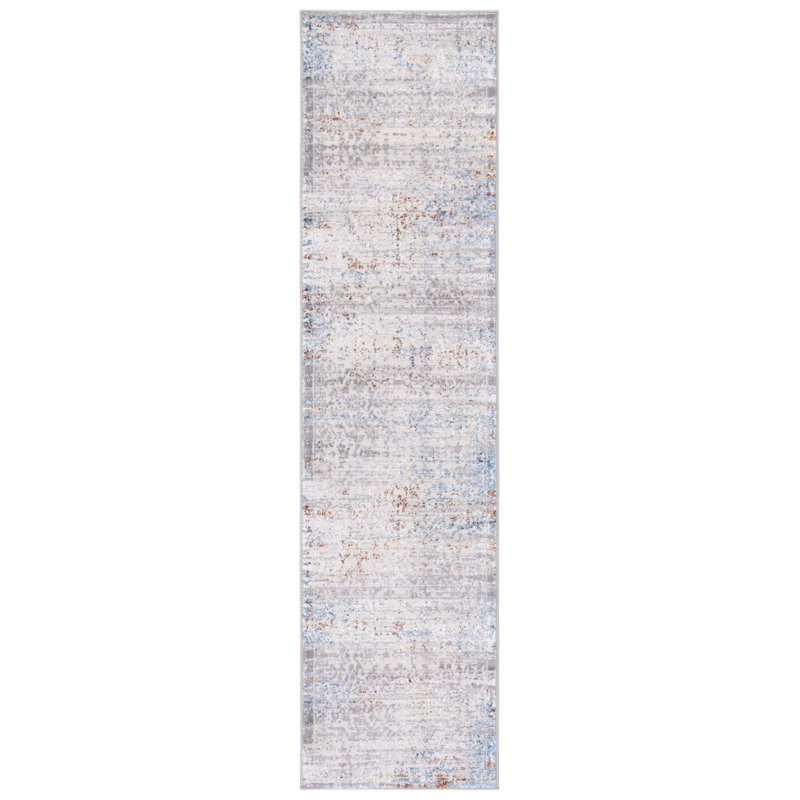 Tapis gris / gris clair Minyard 239, Tapis de couloir 2 pi x 8 pi