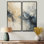Abstrait forêt minimaliste de rivière I - Art mural traditionnel