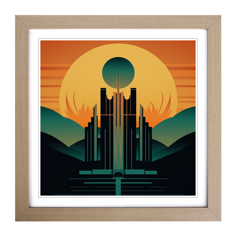 Single Picture Frame Print on Wood, Oak