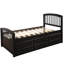 Lit plateforme simple avec rangement en pin massif, support de matelas à 10 lattes, capacité de 200 lb, capacité de poids