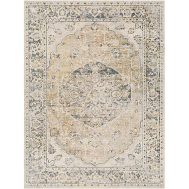 nuLOOM Lotus Vintage Machine Washable Indoor/Outdoor Beige 2 ft. x 8 ft. Runner Rug