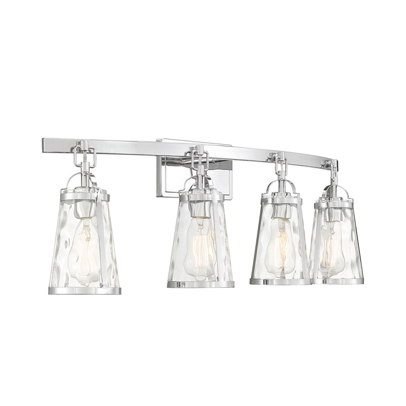 Killeen 4-Light Dimmable Vanity Light in Chrome, Chrome, 11.38" H x 32" W x 32" D, 4 Lights
