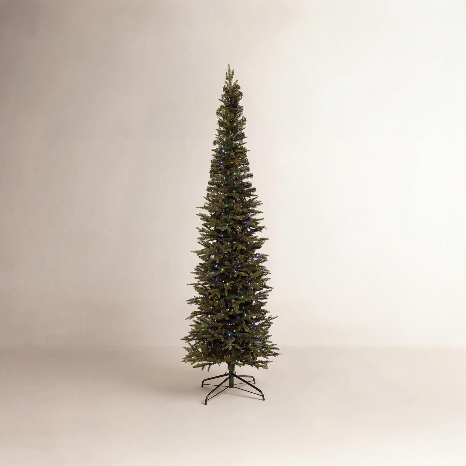 Slim Pre-Lit Fir Christmas Tree, 12', Multi-colored LED