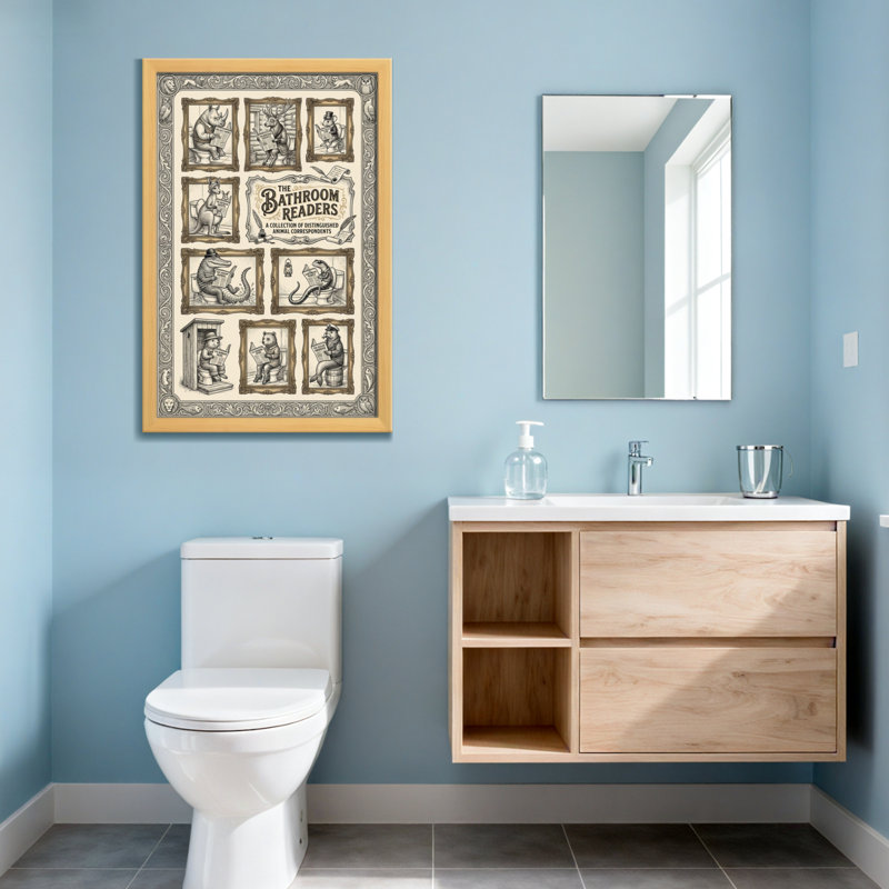 Scènes encadrées de salle de bain, H 36 po x l 24 po, Toile tendue, Ne s’applique pas