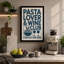 Pasta & Wine Club Typography - Wrapped Canvas-1940397753-1940397755