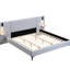 Lit tapissier Boucle avec lumières et tablettes pour le décor de la chambre à coucher en tissu d'ameublement, pratique pour la lecture-655719359-655719329