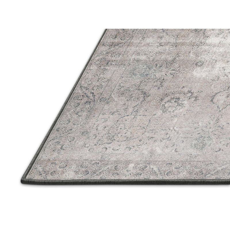 Tapis contemporain gris / blanc, Rectangle 2 pi x 3 pi
