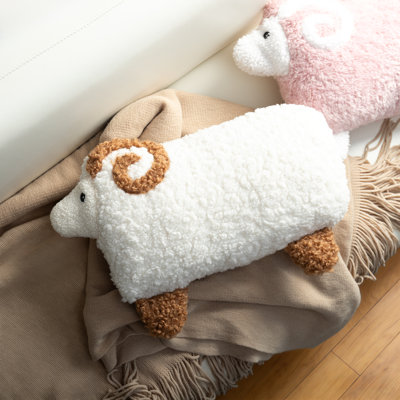 Housse de coussin décoratif pour animaux 3D Sheep 3D 12 po x 20 po