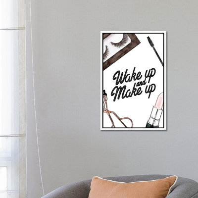 Wake Up And Make Up - Lashes & Lips by Amanda Greenwood - Print on Canvas