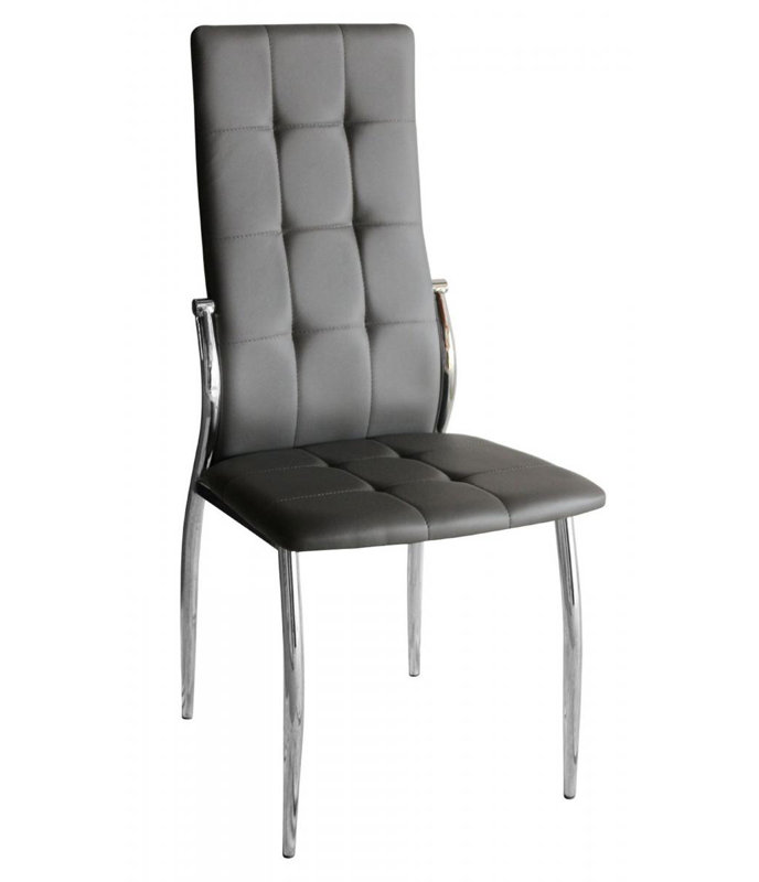 Morones Tufted Upholstered Dining Chair, Grey
