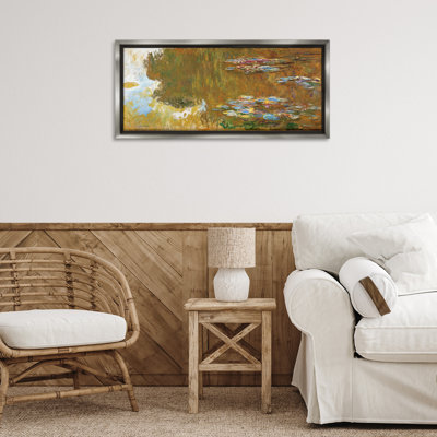 Classic Monet Water Lily Pond Framed Floater Canvas Wall Art by one1000paintings