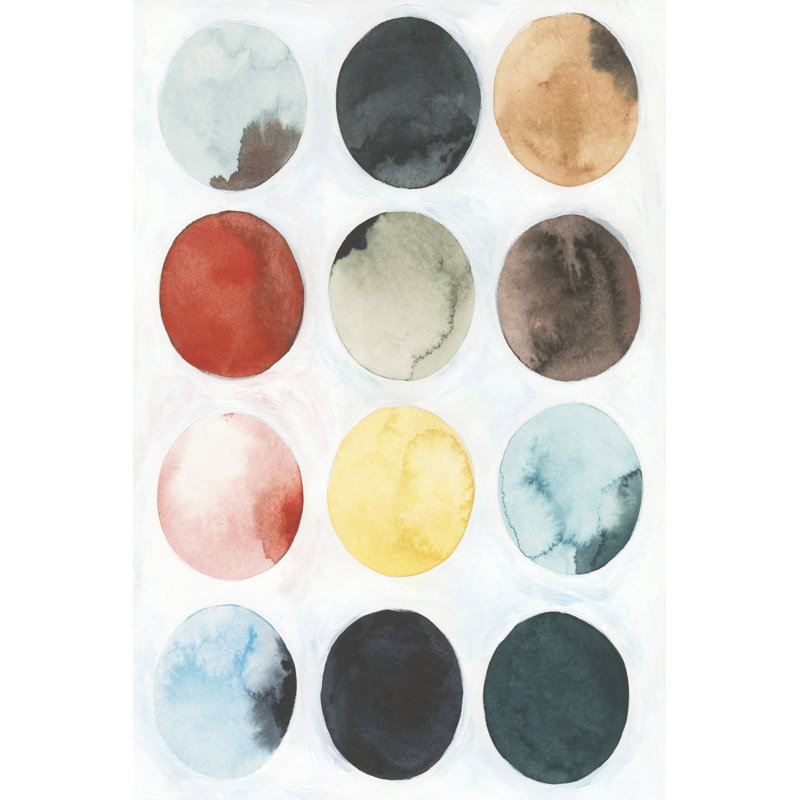 Pastel Satellite II - Wrapped Canvas Painting, 46cm H x 30cm W x 3.8cm D