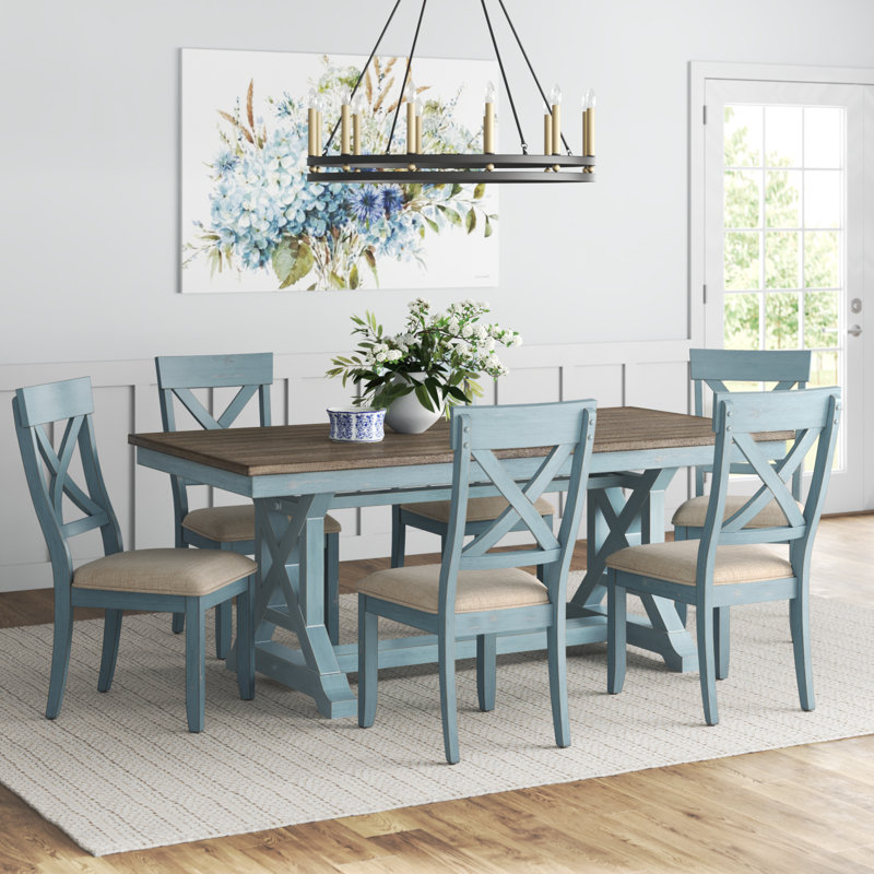 Ensemble repas pour 6 personnes Daker, Bleu / gris