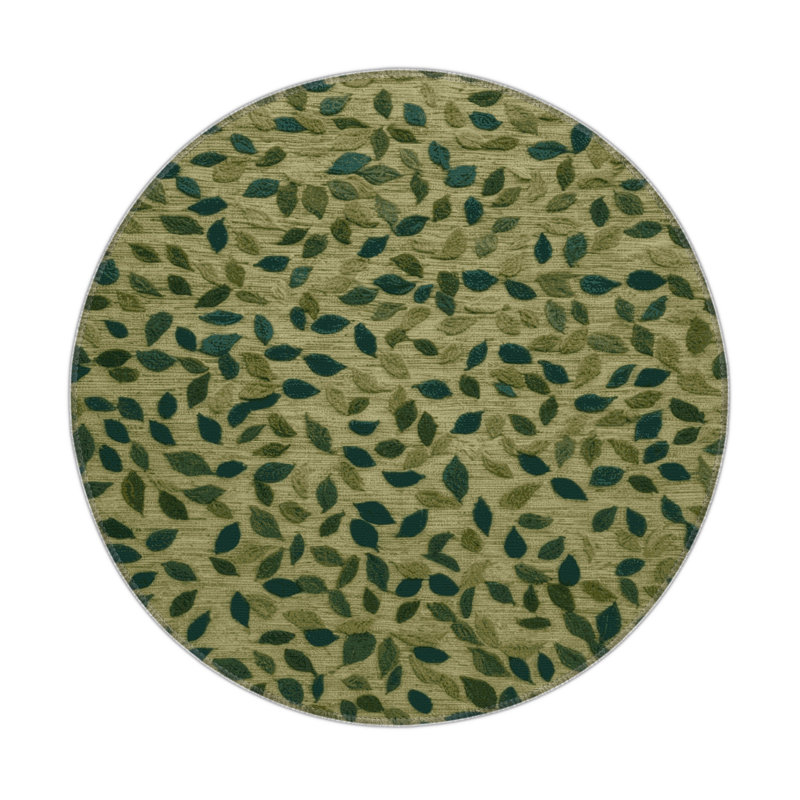 Botanical Brown Indoor and Outdoor Area Rug, Rectangle 3' x 5'