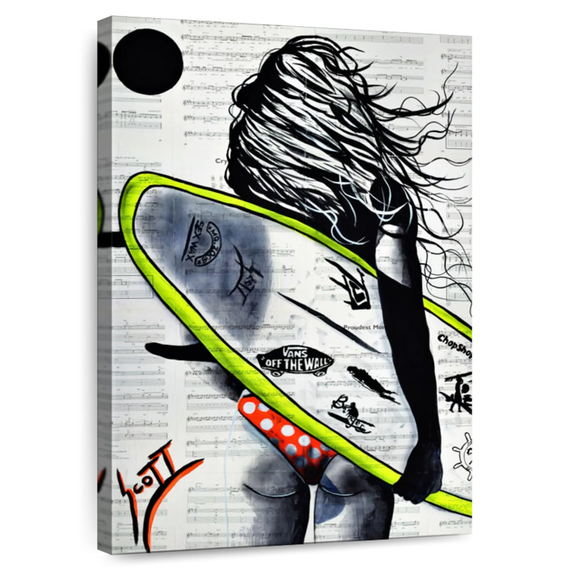 Senne The Beach Is Calling Surfer, 39" H x 26" W