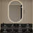 48" x 30" Frameless Oval LED Backlit Bathroom Mirror, 3 Color Dimmable Light, Anti-Fog, Touch Control, Explosion-Proof, Wall Mounted Vanity Mirror-640380985