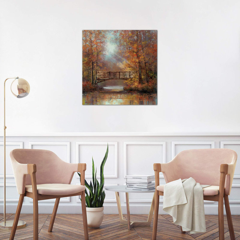 Bridge Of Peace - Wrapped Canvas Painting, 66.04 cm H x 66.04 cm W x 3.175 cm D