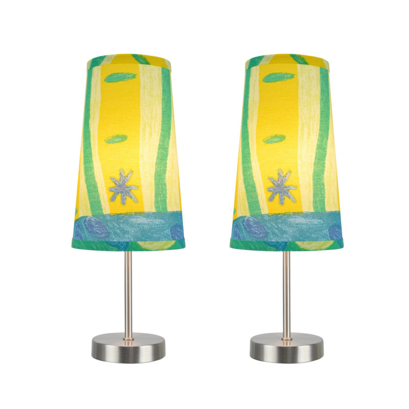Nestor Metal Table Lamp Lamp, Blue/Yellow/Green