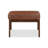 Cue Ottoman Leather Tan Dark Walnut