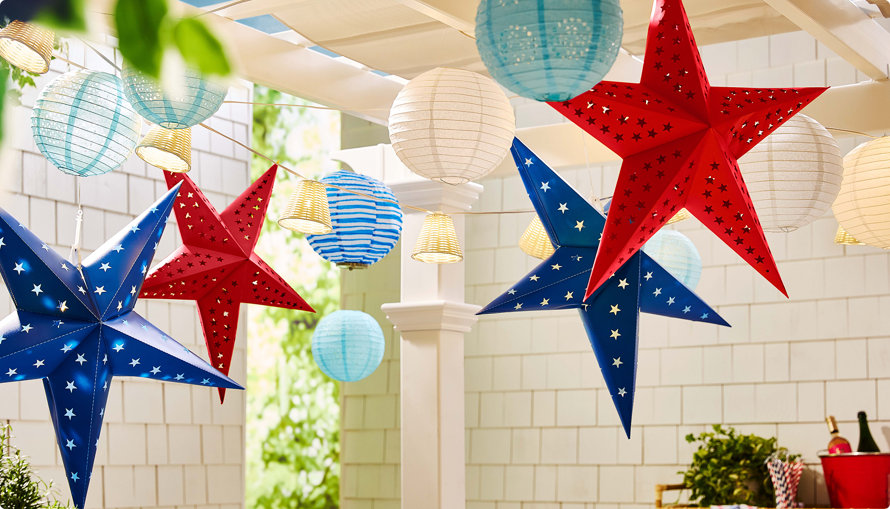 outdoor american summer decor