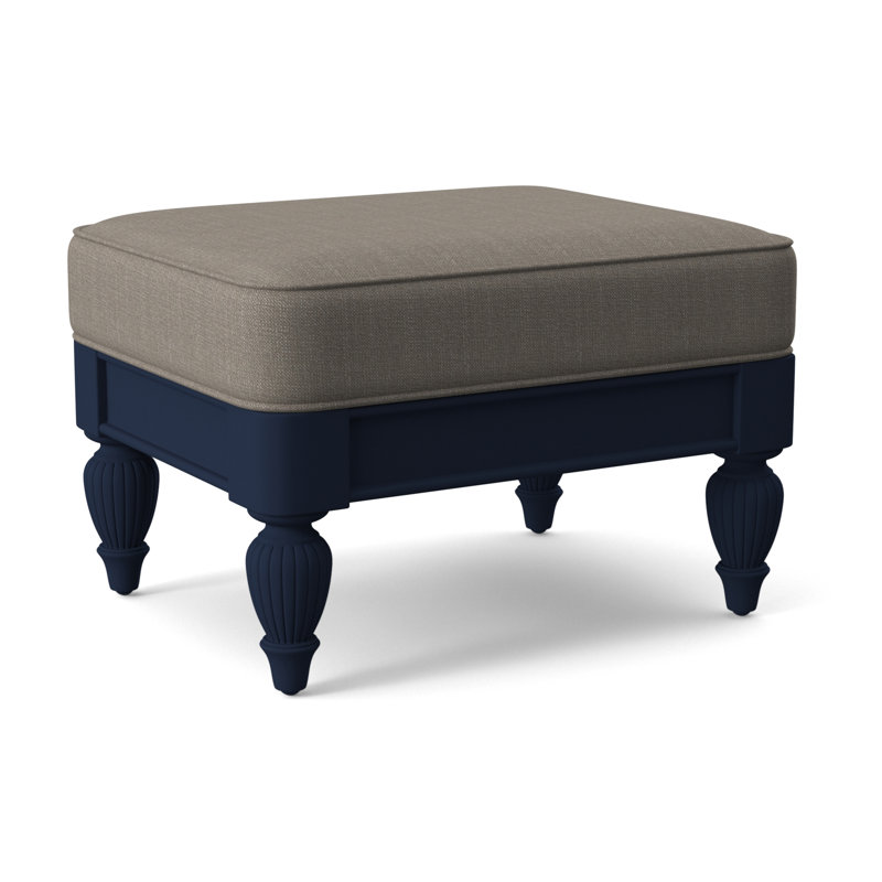 Grand View Ottoman, Stone Crypton Performance; 0884-83, Antique Black Finish