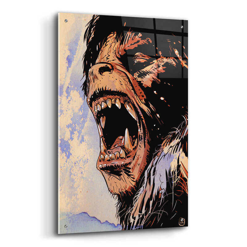 Un loup-garou américain - impression sans cadre, H 36 po x l 24 po x P 0,2 po