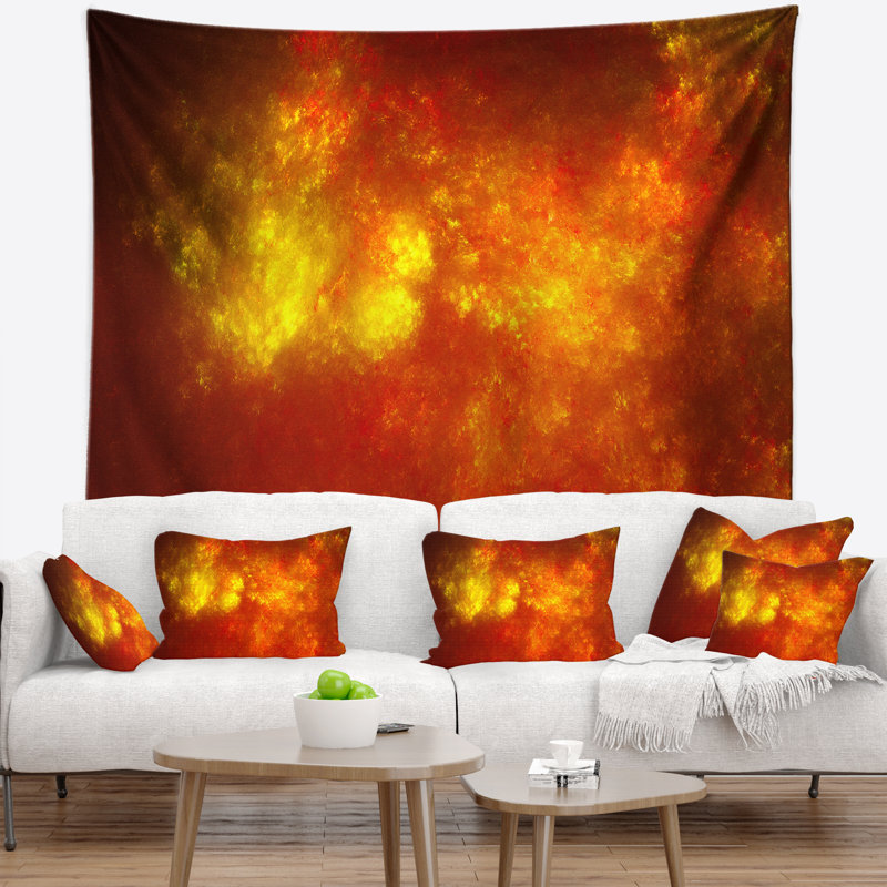 Tapisserie bleu ciel starry abstract, H 50 po x l 60 po