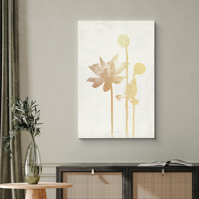 Floral Botanical Illustration - Reproduction d'art sur toile tendue, H 18 po x l 12 po x P 1,5 po