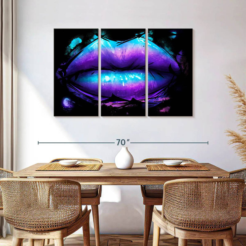Shuttleworth Ombre Ultraviolet Lips, 36" H x 57" W