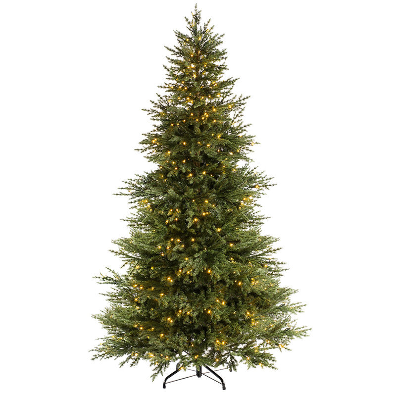 Lighted Artificial Fir Christmas Tree, 12ft H x 6.83ft W x 6.83ft D