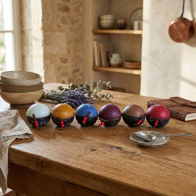 Bougie pilier à deux tons modern