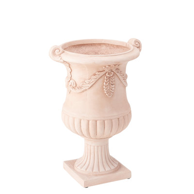 Pot de fleurs urne classique avec détails floraux