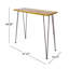 INDUSTRIAL WOOD AND METAL BAR TABLE