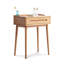 Commode commode bistro 100% solide table de bureau commode de table accessoires de commode compacte largeur de rangement 60 cm tiroir de rangement naturel bois naturel