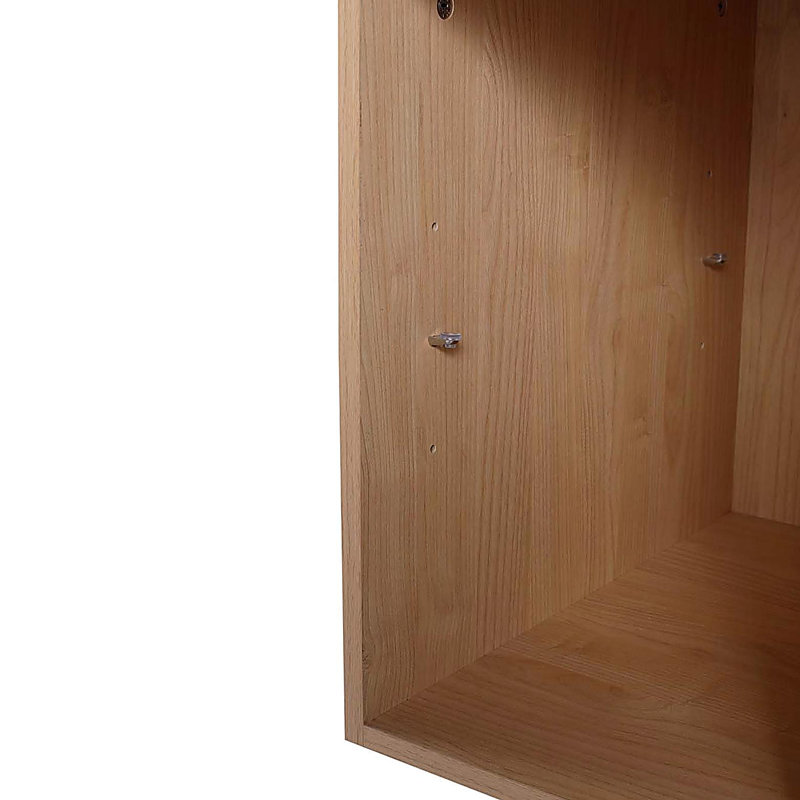 12 Inch Small Wall Mounted Storage Shelves, Suitable For Small Bathroom, Natural 