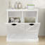 Armoire à linge en blanc. Élégant et fonctionnel. Sacs de rangement en tissu amovibles. E1,. Imperméable et sécuritaire. . Facile à assembler. Armoire blanche porteuse de 100 livres. Sacs pour plus de commodité.