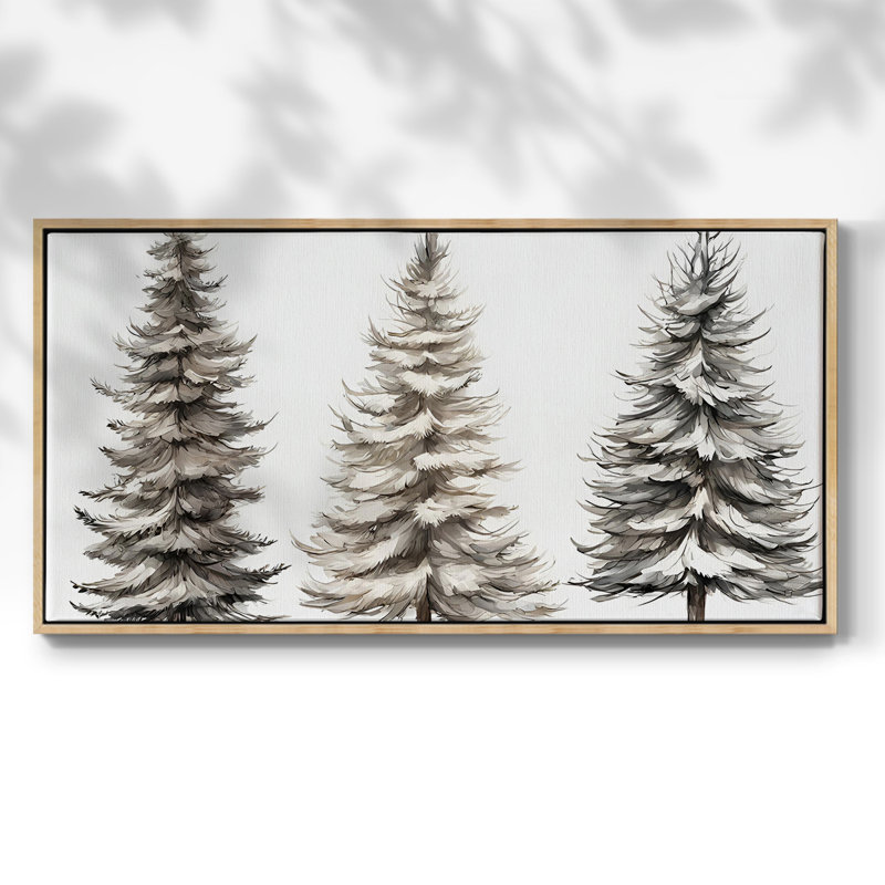 «Landscape Series» -ccccxxvi- Toile tendue avec châssis tendue - Prêt à accrocher, H 25 po x l 49 po, Naturel