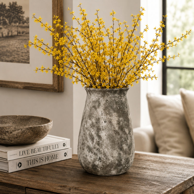 Aveline Distressed Grey Vase