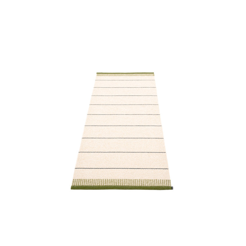 Belle Striped Area Rug in Dark Olive/Cream, Rectangle 4' x 6'6"