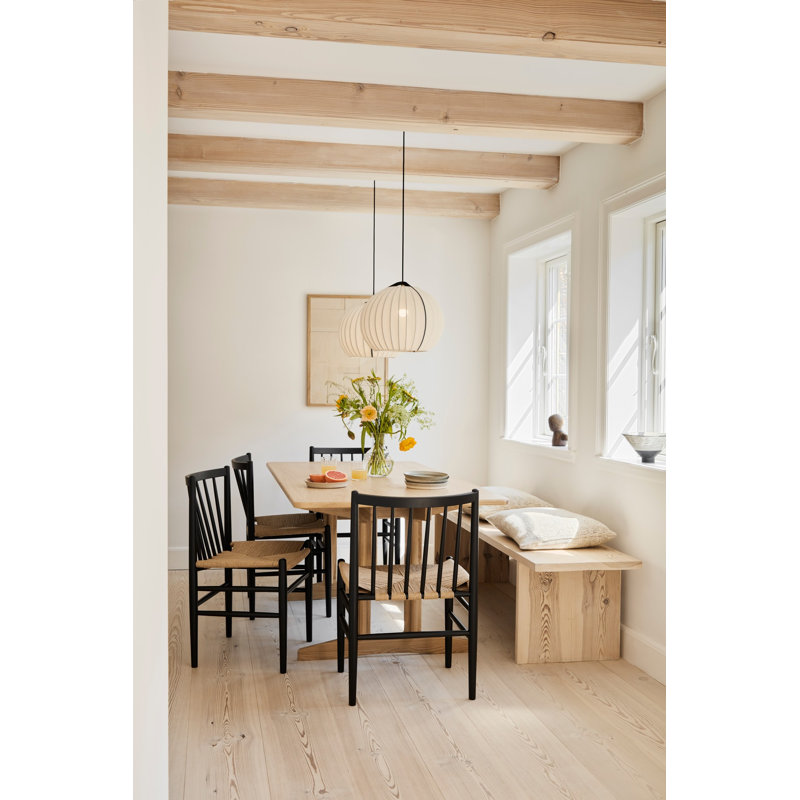 Shaker Solid Oak Dining Table, 29.3"H x 86.6"L x 35.4"W