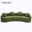 Canapé courbé désossé, canapé modulaire à compression de 110 po, vert haute densité, canapé-lit pour salon, salon, appartement, chenille-1737153049