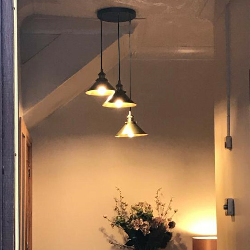 Dingle 3 - Light Black Cluster Pendant
