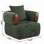 Chaise d'appoint rembourrée en velours avec accoudoirs et coussin ronds-124593785-124593784
