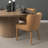 Thistle Nolan Slope Tan Leather Dining Chair