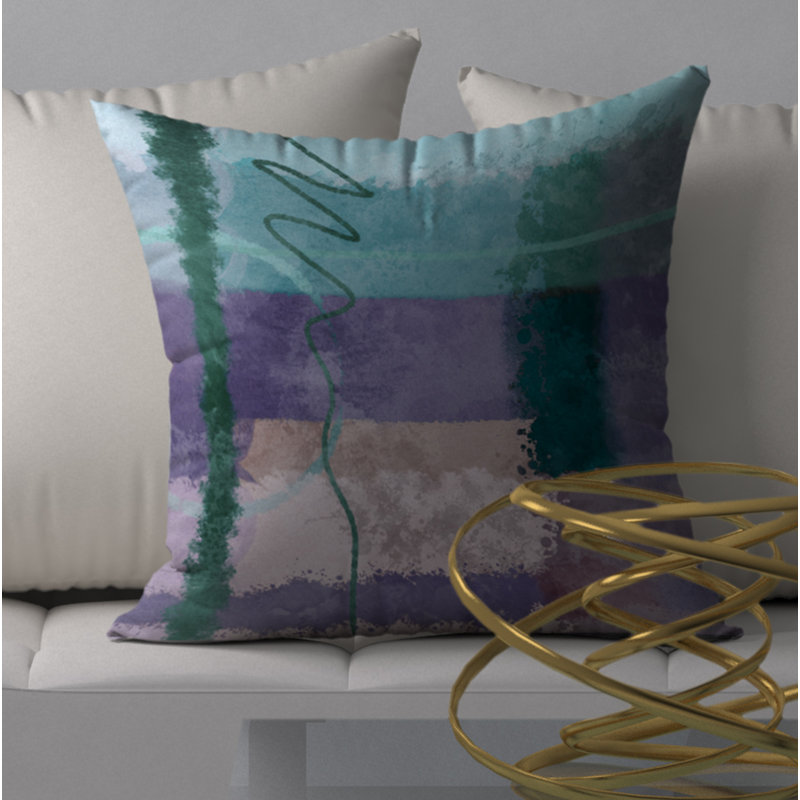 Abstract Reversible Throw Pillow, 24" x 24"