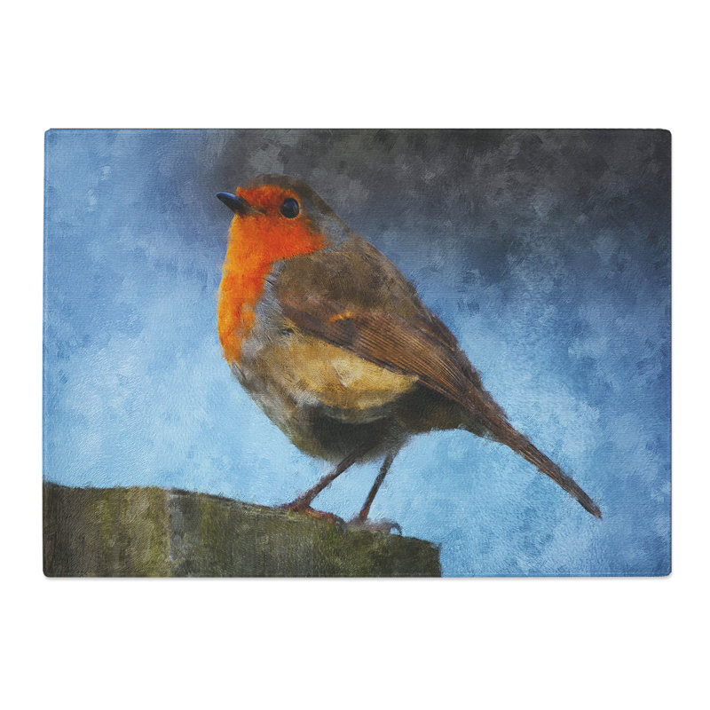 Robin Bird Vol.2 Painting Chopping Board, 0.4cm H x 20cm W x 28.5cm L